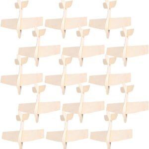 20pcs Unfinished Wooden Plane Model Toy Airplane Craft Wood Airplane for Painting, DIY Wood Airplane Toys for School Craft Projects or Family Time Handicraft