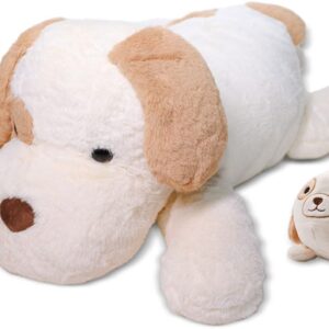 6 lbs Weighted Stuffed Animals - 27 inch Dog Weighted Plush Large Weighted Stuffed Animals - Weighted Plushies for Adults, Kids, Boys and Girls