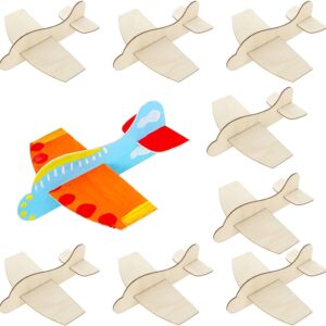 20 Pack DIY Model Wooden Airplane Nature Wood Plane Balsa Wood Planes Handicraft Plane for Birthday Carnival Party