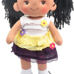 16" Yellow   Doll for Girls, Soft Plush Doll, Sleeping Cuddle Buddy for Toddlers, Infants and Babies, Muñecas de trapo para niña, First Doll for Kids, Safe for All Ages