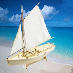 Scale DIY Hobby Wooden Ship Science Equipmen Assembly Model Boat Kits Sailing Boat Kit Decor Toy Gift (1:30 )