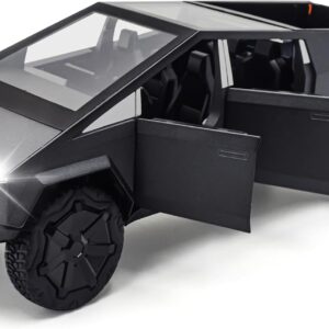 Model: 1/24 Diecast Metal Toy Trucks with Lights and Sounds, Mini Vehicles Toys for Boys, Ages 3 and Up (Gray)