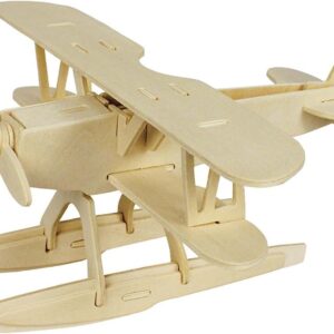 DIY Hydroplane Wooden Puzzle 3D Toy Kit Creative Puzzle Model Kits 28-Piece Building Kit