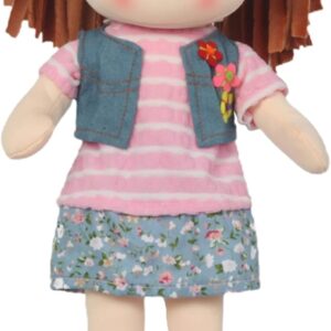 Toys, 16"  Interactive Soft Plush  Doll, Embroidered FACE & Removable Clothes, Educational Doll, Muñecas de trapo para niña, First Doll for Kids  , Floral