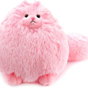 Cute Pink Cat Stuffed Animals Plush Toy,Kids Plushies Cat Teddy Soft Toy Birthday for Girls,Stuffed Cat Plush Animals