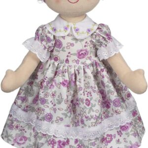 20" Sophia Rag Doll with Purple Floral Dress