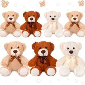 7 Packs 14 Inch Plush Bear Stuffed Animals Plush Toys Valentine day gift Soft Cute Stuffed Dolls Birthday Party Decorations (Classic Colors)