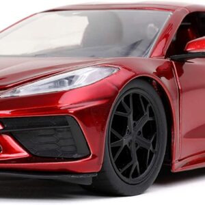 1:24 2020 Chevy Corvette  Die-cast Car Candy Red, Toys for Kids and Adults