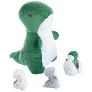 Dinosaur Stuffed Animals - T-Rex Mommy with 3 Babies in Her Tummy - Cuddly Dino Plushies for Imaginative Play - Plush Toys Suitable for Kids 3 Years Old and Above - 10" x 8.5" x 11"