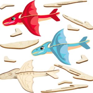 14 Pack Wooden Dragon Craft for Kids Make Your Own 3D Dragon kit for Boys Girls DIY Paint Wood Craft for School Art Activity Kids Birthday Gifts