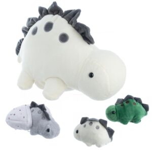 Dinosaur Stuffed Animals - Stegosaurus Mommy with 3 Babies in Her Tummy - Cuddly Dino Plushies for Imaginative Play - Plush Toys Suitable for Kids 3 Years Old and Up - 10" x 8.5" x 11"