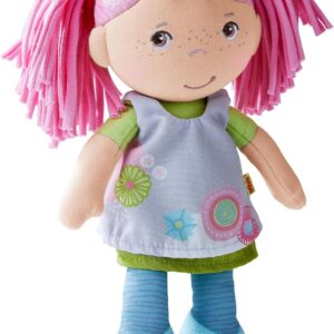 Soft Doll  8" - First Baby Doll with Pink Pigtails for Ages 6 Months and Up.