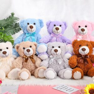 7 Packs 14 Inch Plush Bear Stuffed Animals Plush Toys Valentine Day Gift Soft Cute Stuffed Dolls Birthday Party Decorations (Cute Colors)